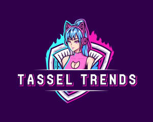 Female Gaming Streamer logo design