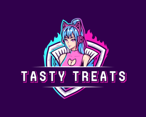 Female Gaming Streamer logo design