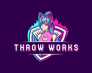 Female Gaming Streamer logo design