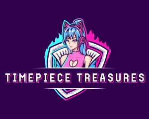 Female Gaming Streamer logo design