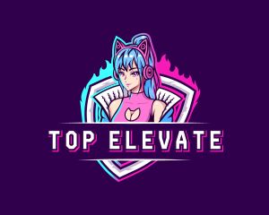 Female Gaming Streamer logo design