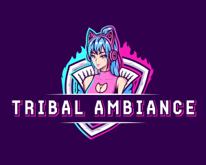 Female Gaming Streamer logo design