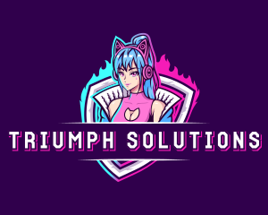 Female Gaming Streamer logo design