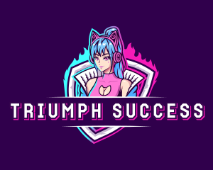 Female Gaming Streamer logo design