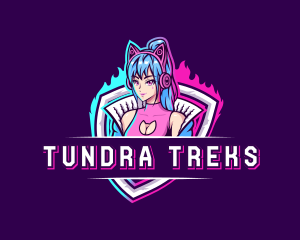 Female Gaming Streamer logo design