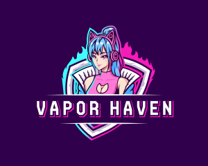 Female Gaming Streamer logo design