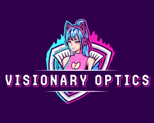 Female Gaming Streamer logo design