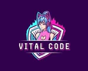 Female Gaming Streamer logo design