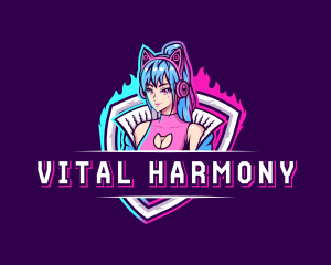 Female Gaming Streamer logo design