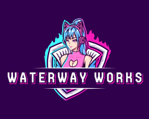 Female Gaming Streamer logo design