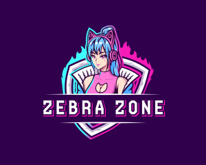 Female Gaming Streamer logo design