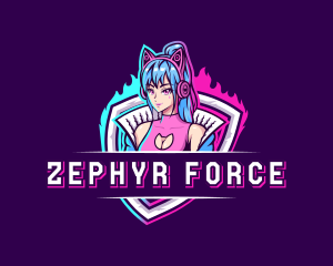 Female Gaming Streamer logo design