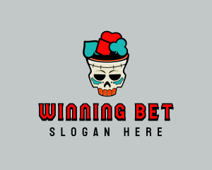 Skull Poker Casino logo design