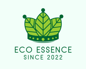 Eco Leaf Crown  logo design