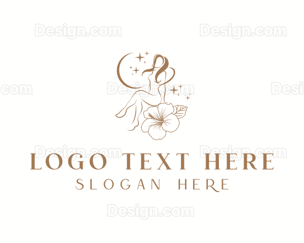 Floral Woman Beauty Spa Logo