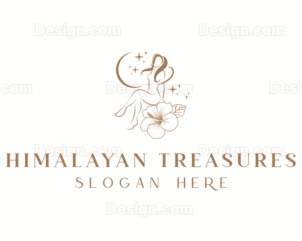 Floral Woman Beauty Spa Logo