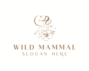 Floral Woman Beauty Spa Logo