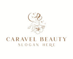 Floral Woman Beauty Spa logo design