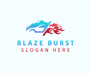 Blazing Car Wash logo design