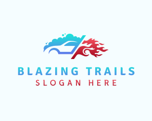 Blazing Car Wash logo design