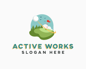 Sports Golf Course Field logo design