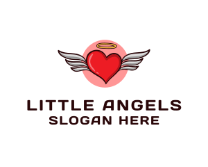 Graffiti Angel Heart logo design