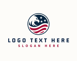 Patriotic Bald Eagle Star logo