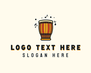 African Drum Djembe logo