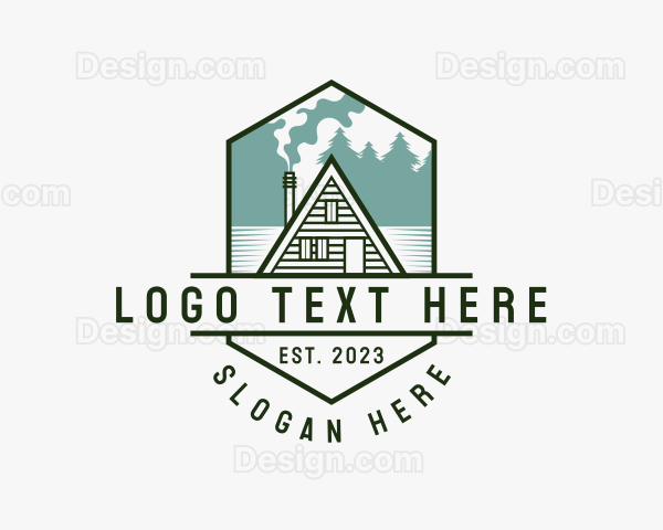 Cabin Camping House Logo