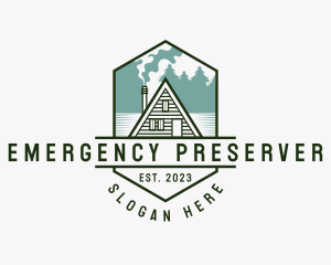 Cabin Camping House Logo