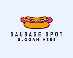 Glitch Hot Dog Diner logo design