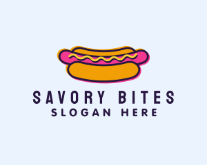 Glitch Hot Dog Diner logo design