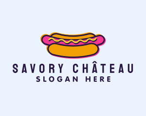 Glitch Hot Dog Diner logo design