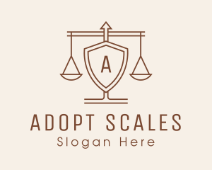 Shield Scale Letter logo design