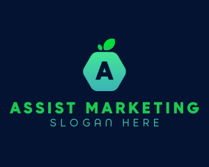 Hexagon Fruit Market logo design