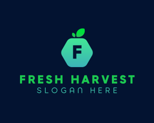 Hexagon Fruit Market logo design