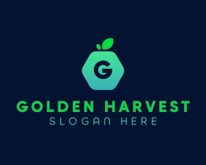 Hexagon Fruit Market logo design