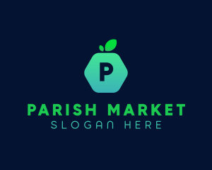 Hexagon Fruit Market logo design