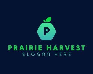 Hexagon Fruit Market logo design