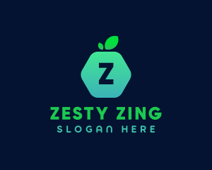 Hexagon Fruit Apple logo
