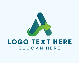 Letter A Logistics Business logo