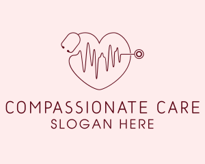 Heart Physician Statoscope logo design