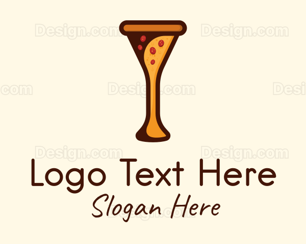 Pizza Cocktail Glass Logo