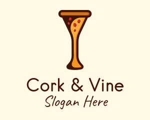 Pizza Cocktail Glass logo design