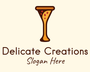 Pizza Cocktail Glass logo design