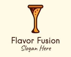 Pizza Cocktail Glass logo design