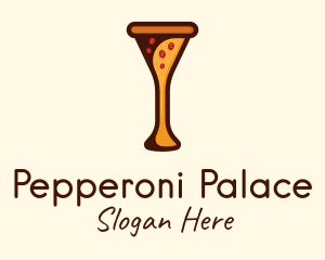 Pizza Cocktail Glass logo design