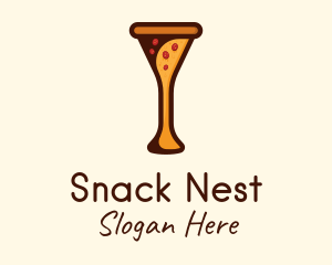 Pizza Cocktail Glass logo design