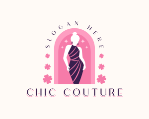 Fashionista Gown Stylist logo design