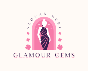 Fashionista Gown Stylist logo design